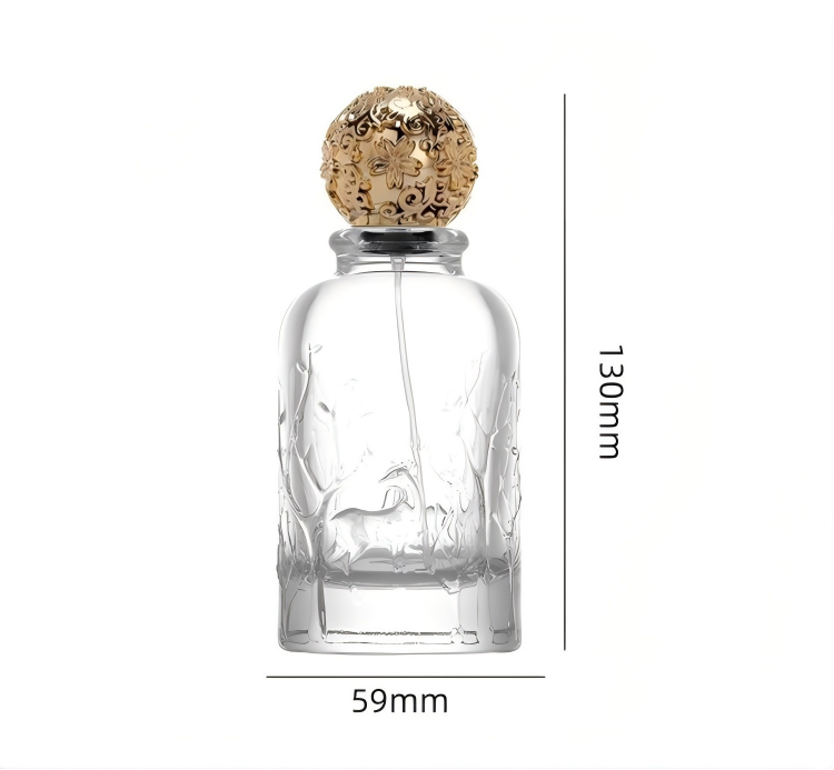 100ml Perfume Bottle Set with Luxury Zamac Cap | Wholesale Fragrance Packaging