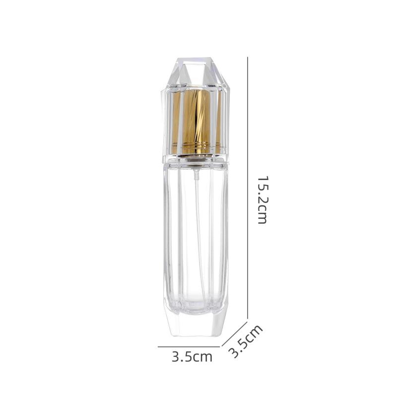 30ml Slim Octagonal Glass Perfume Bottle | Crystal-Style Cap