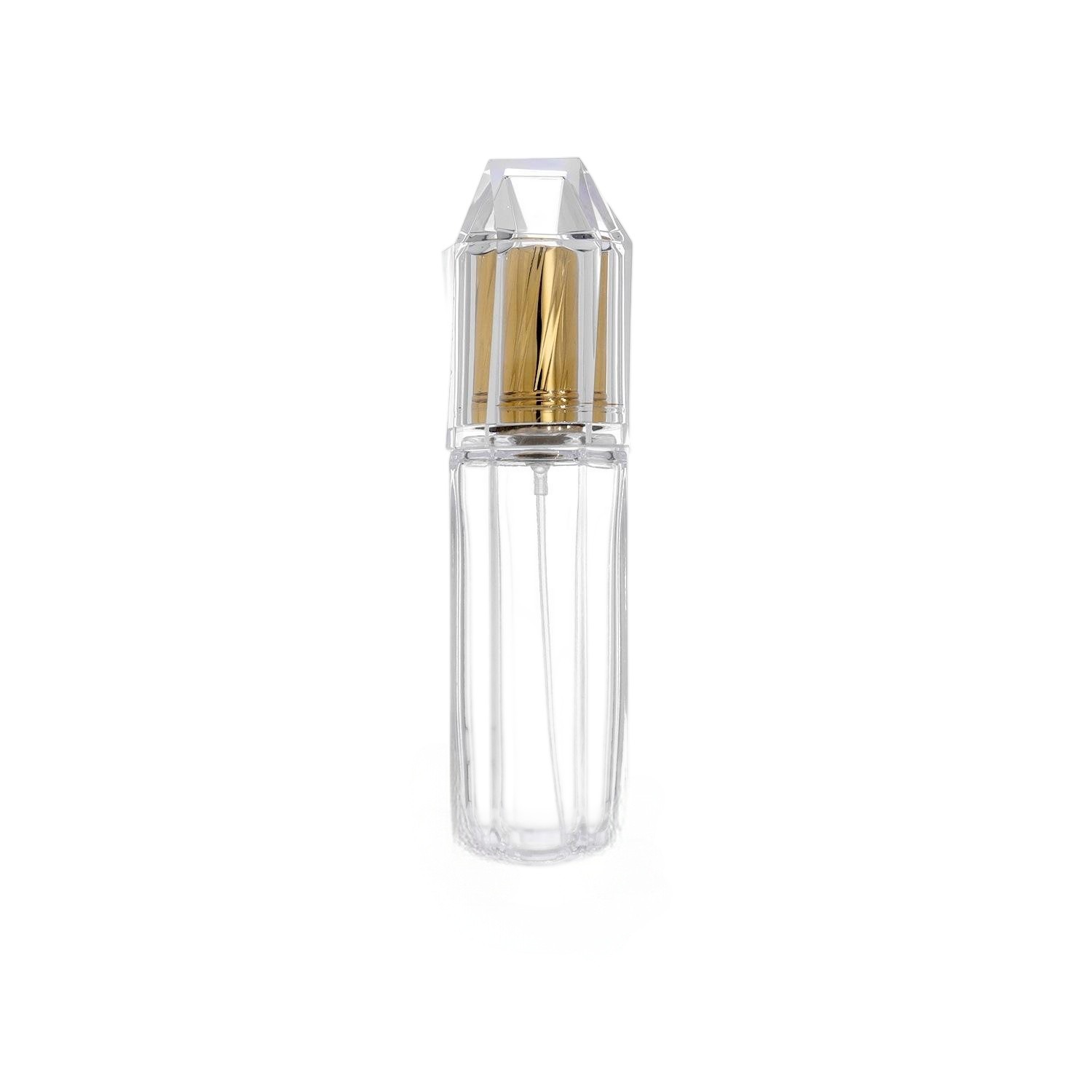 30ml Slim Octagonal Glass Perfume Bottle | Crystal-Style Cap