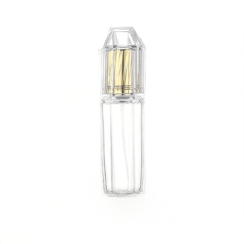 50ml Tall Octagonal Glass Perfume Bottle | Crystal-Style Cap