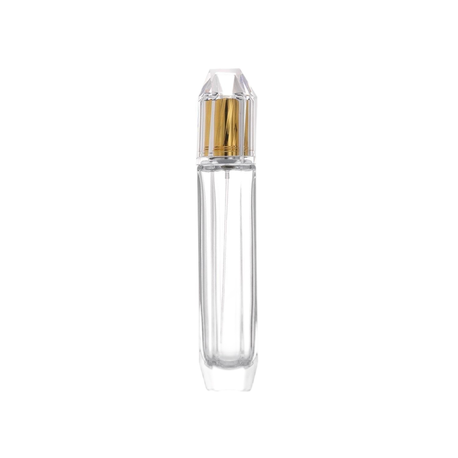 100ml Tall Octagonal Glass Perfume Bottle | Crystal-Style Cap