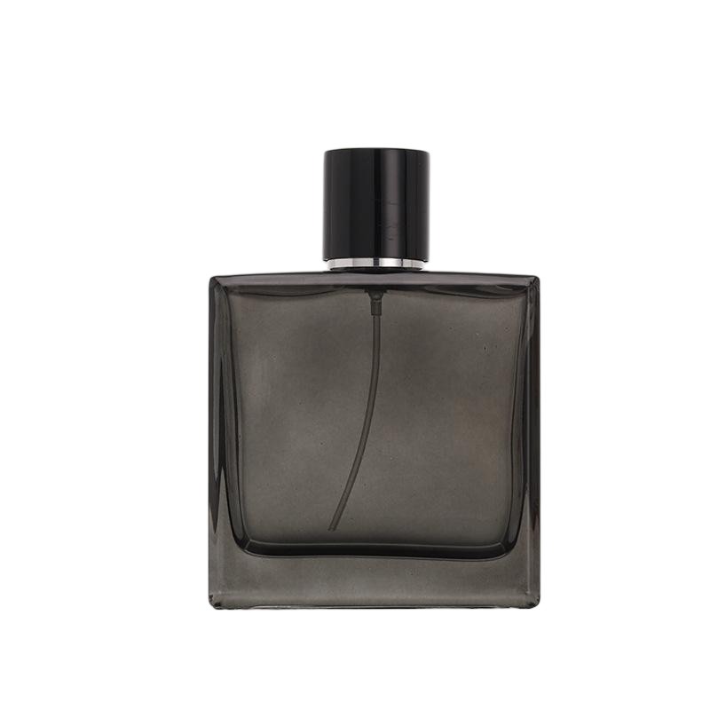 100ml Smoke Grey Square Glass Perfume Bottle