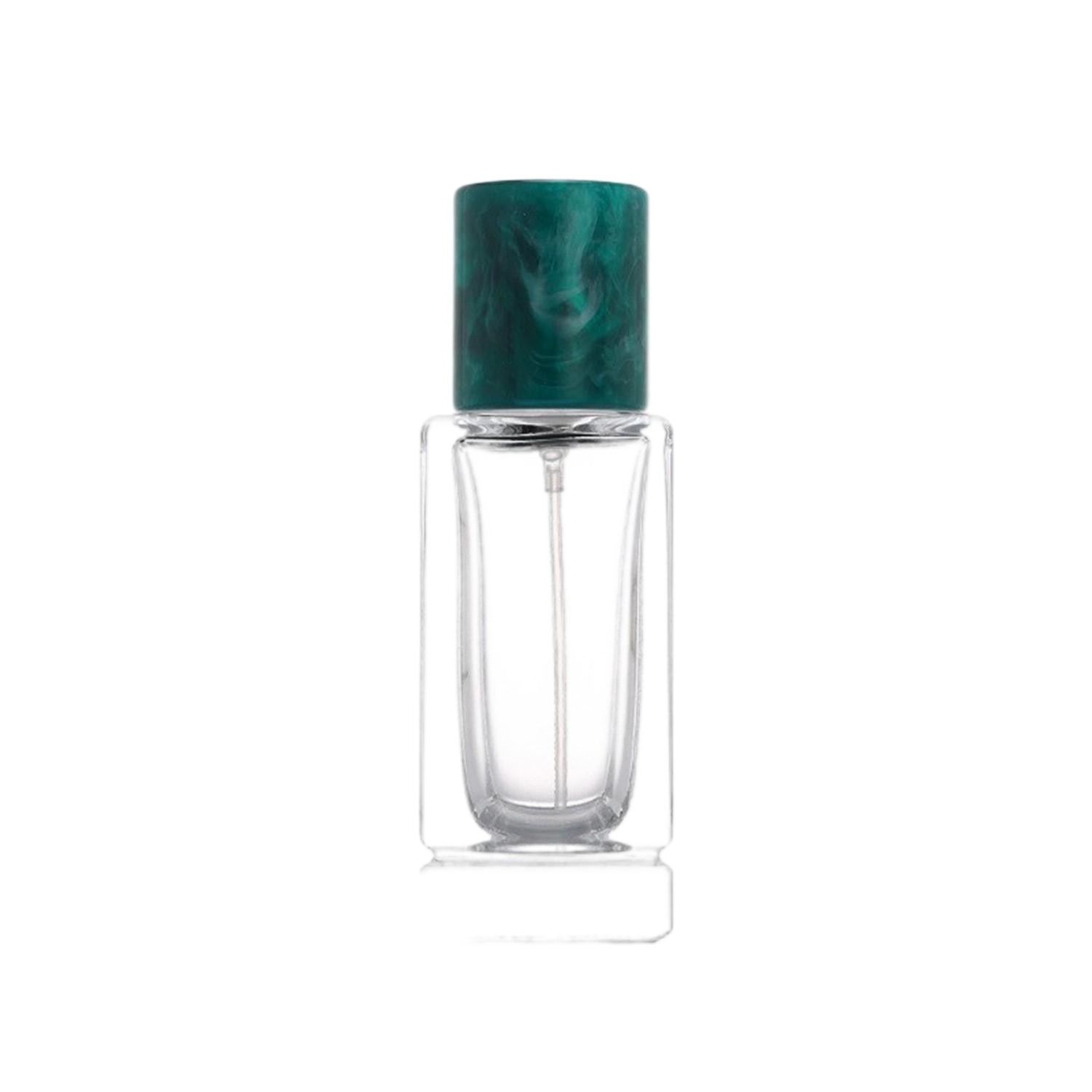 30ml Square Glass Perfume Bottle with 15mm Crimp Neck