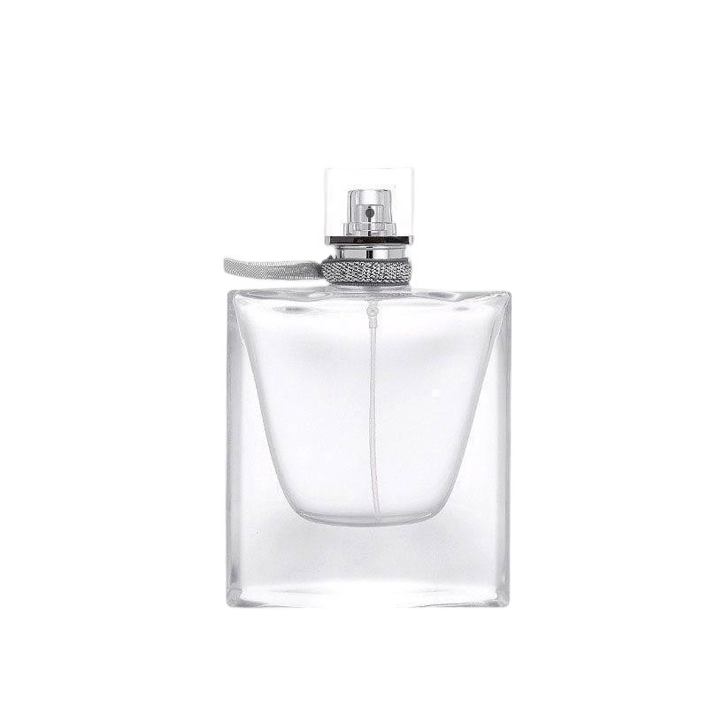 75ml Curved Glass Perfume Bottle | Elegant Ribbon & Clear Cap