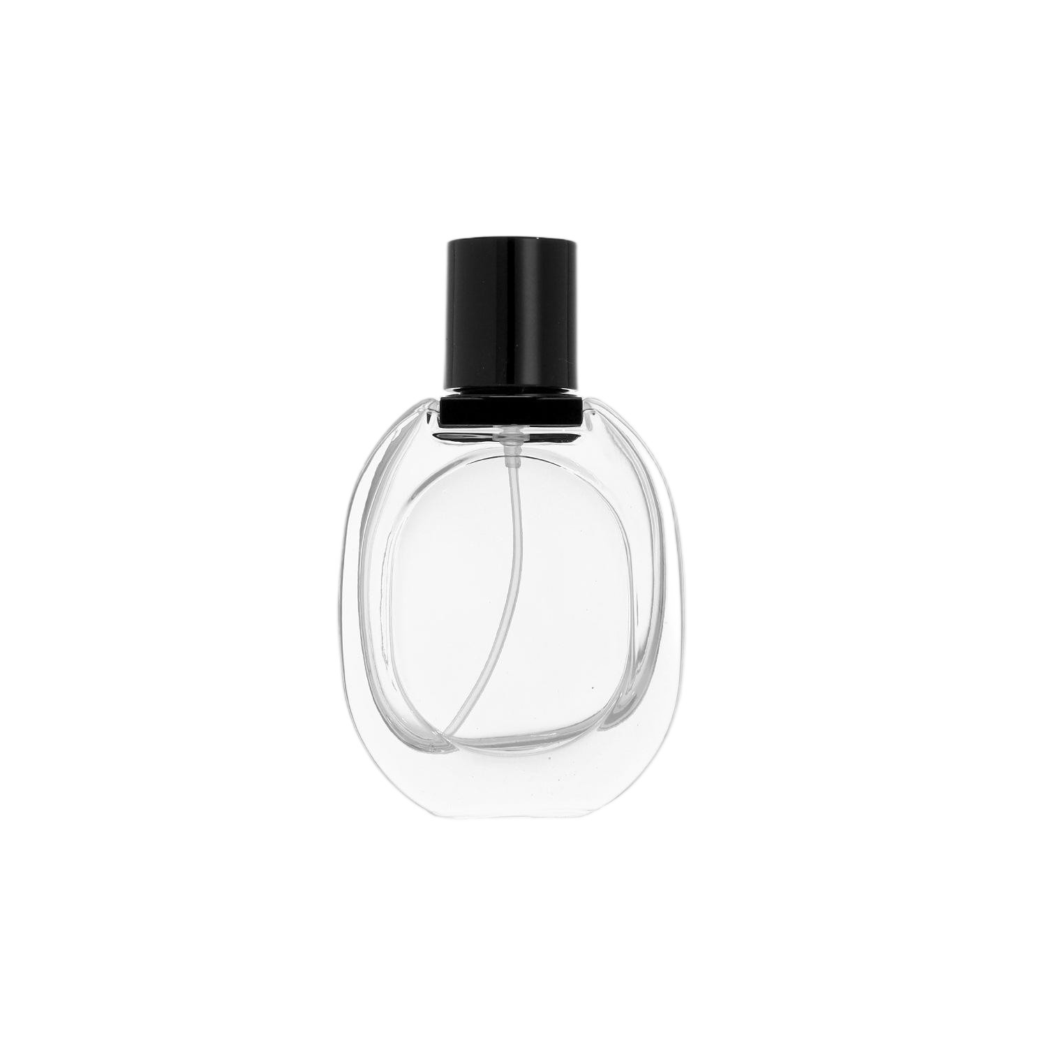30ml Rectangular Glass Perfume Bottle | Square Gold Cap